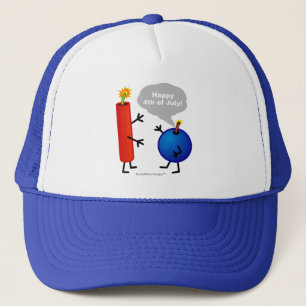 Firecracker and Smoke Bomb - Happy 4th of July! Trucker Hat