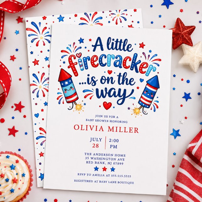 Firecracker Baby Shower Invitation  (Creator Uploaded)