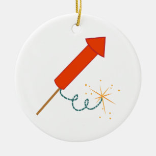 Firecracker Ceramic Tree Decoration