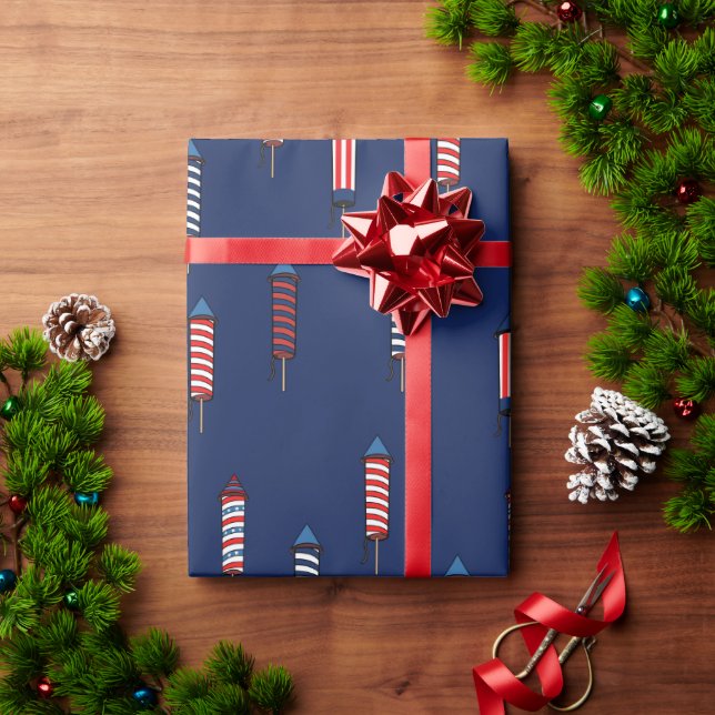 Firecracker Festivities 4th of July Wrapping Paper (Holiday Gift)