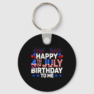 Firecracker Fireworks Usa Flag Happy 4th Of July B Key Ring