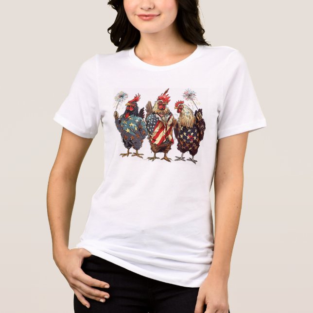 Firecracker Fowl Tri-Blend Shirt (Front)