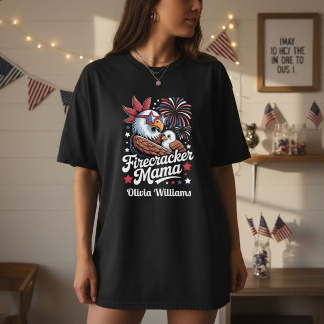 Firecracker Mama 4th of July Matching Family T-Shirt (Creator Uploaded)