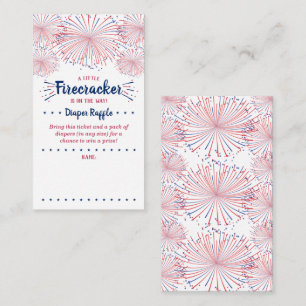 Firecracker On The Way! 4th Of July Baby Shower Enclosure Card