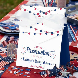 Firecracker On The Way! 4th Of July Baby Shower Favour Box