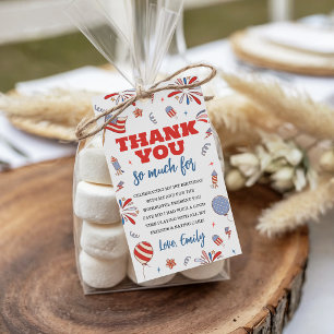 Firecracker Patriotic Favour Gift Tags