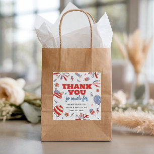 Firecracker Patriotic Favour Gift Tags