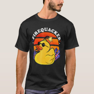 Firecracker Rubber Duck 4th Of July Patriotic Fire T-Shirt