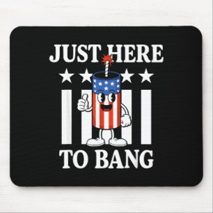 Firecracker stars red stripes here to bang july mouse mat