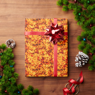 Fired Up – Bold Flame Texture Wrapping Paper