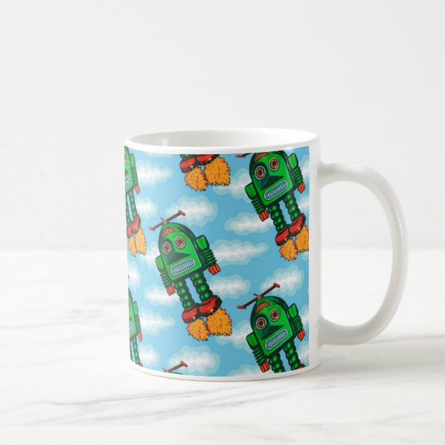 "Fired Up" Robot Mug (Right)