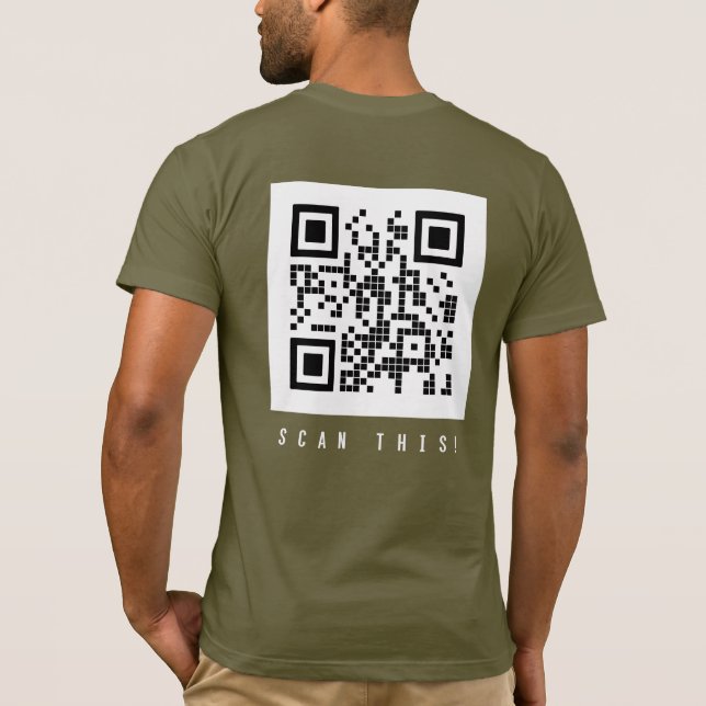 Firefight Scan This! Men's Large Army T-Shirt (Back)