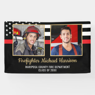 Firefighter 2 Picture Fire Academy Graduation Banner