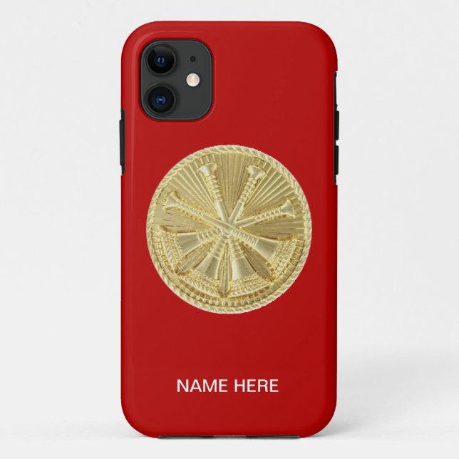 Firefighter 4 Bugle Gold Medallion Case-Mate iPhone Case (Back)