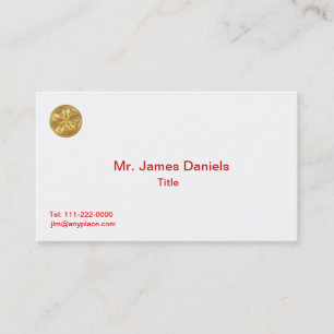 Firefighter 5 Bugle Gold Medallion Business Card