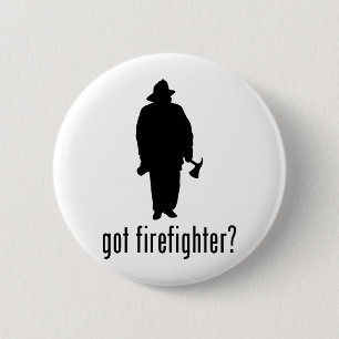 Firefighter 6 Cm Round Badge