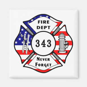 Firefighter 9/11 Never Forget 343 Magnet