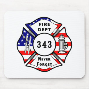 Firefighter 9/11 Never Forget 343 Mouse Mat