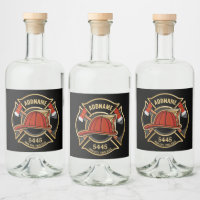 Firefighter ADD NAME Fire Station Department Badge