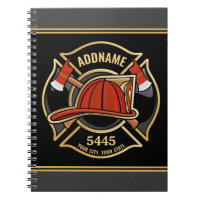 Firefighter ADD NAME Fire Station Department Badge