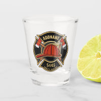 Firefighter ADD NAME Fire Station Department Badge