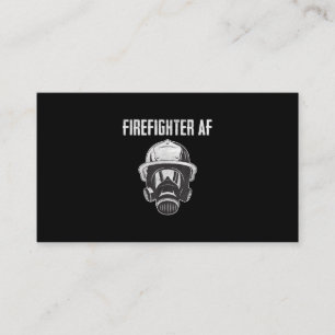 Firefighter AF Gas Mask Funny Firefighter Business Card