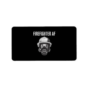 Firefighter AF Gas Mask Funny Firefighter Label