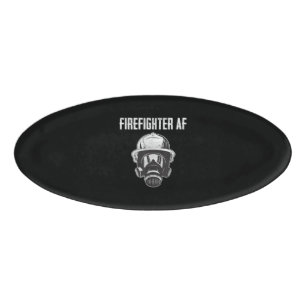 Firefighter AF   Gas Mask   Funny Firefighter Name Tag