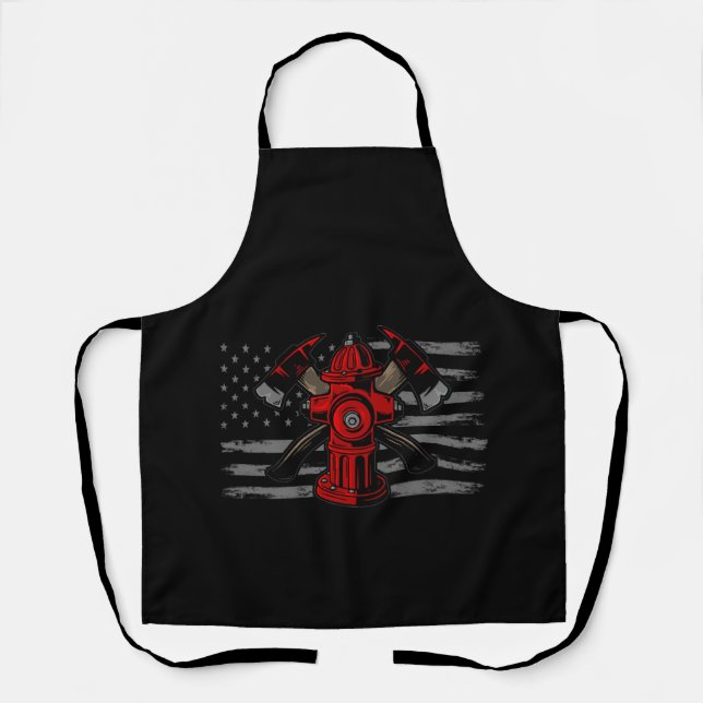Firefighter American Flag Axe Apron (Front)