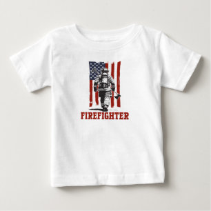 Firefighter, American Flag  Baby T-Shirt