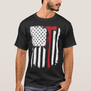 Firefighter American Flag Firefighter Thanksgiving T-Shirt