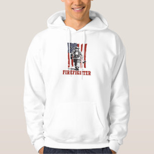 Firefighter, American Flag  Hoodie