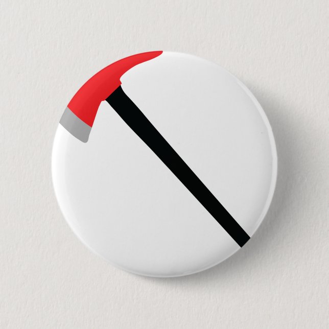 firefighter axe 6 cm round badge (Front)