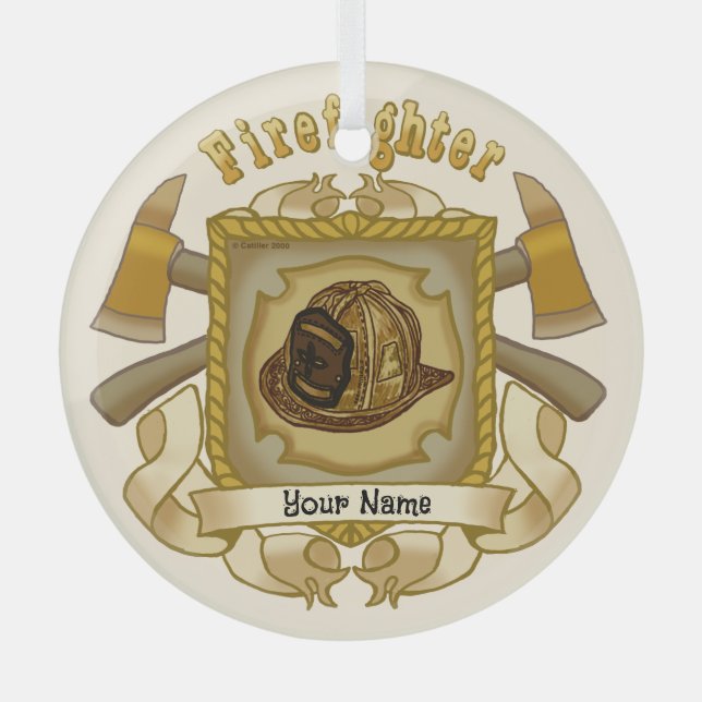 FireFighter Axe Shield ornament (Front)