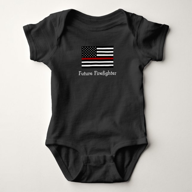 Firefighter Baby Football Bodysuit (Front)