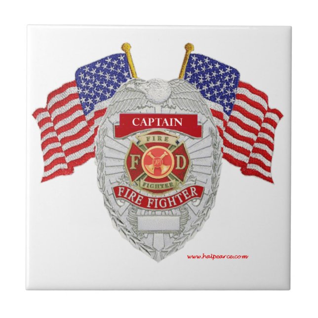FireFighter_Badge_Captain Tile (Front)