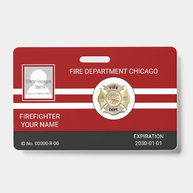Firefighter Badge ID Badge (Front)