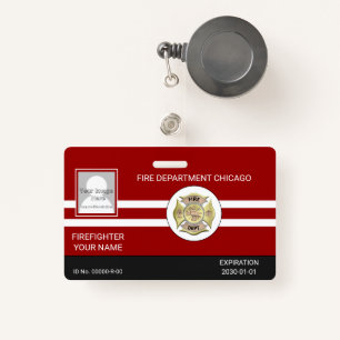 Firefighter Badge ID Badge