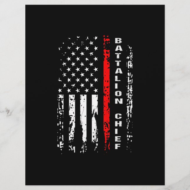 Firefighter Battalion Chief Battalion Chief Gift Custom Letterhead (Front)
