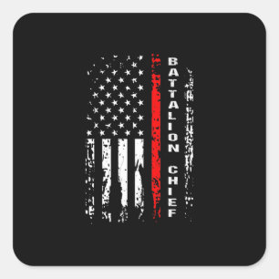 Firefighter Battalion Chief Battalion Chief Gift Square Sticker