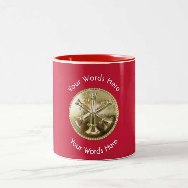 Firefighter Battalion Chief Gold Medallion Two-Tone Coffee Mug (Center)