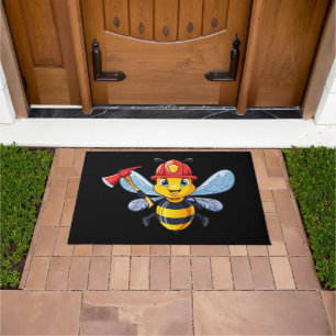 Firefighter bee doormat