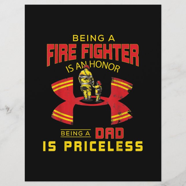 Firefighter - Being A Firefighter Dad Flyer (Front)