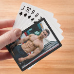Firefighter Bodybuilder | Playing Cards<br><div class="desc">Enjoy card games with your friends and add also a touch of men's physical strength and allure. Firefighter bodybuilder in black shorts printed on playing cards. Playing cards featuring a male bodybuilder exemplifying fit physique, strength, discipline and dedication to inspire and motivate fitness enthusiasts. This may also appeal to anyone...</div>