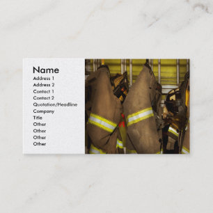 Firefighter - Bunker Gear Business Card