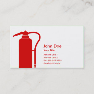 firefighter business card