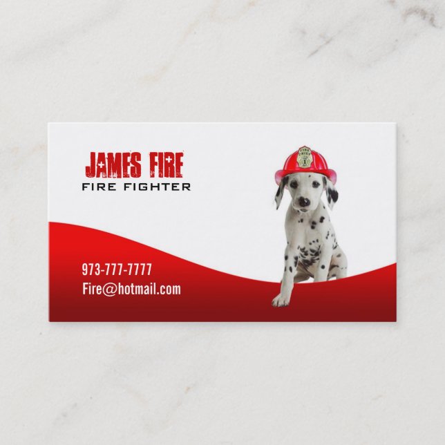 Firefighter Business cards (Front)