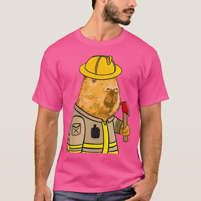 Firefighter Capybara T-Shirt (Front)