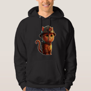 Firefighter Cat Fire Brigade Cats Fire Department Hoodie