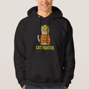 Firefighter-Cat Funny-Cat Mum Dad Hoodie